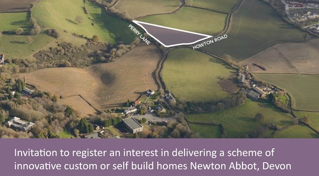 Howton Field site for proposed development shown on aerial shot of the site and surrounding area
