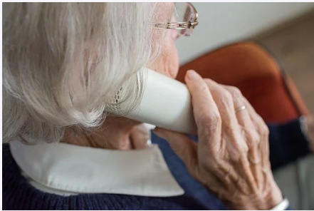 older person on phone