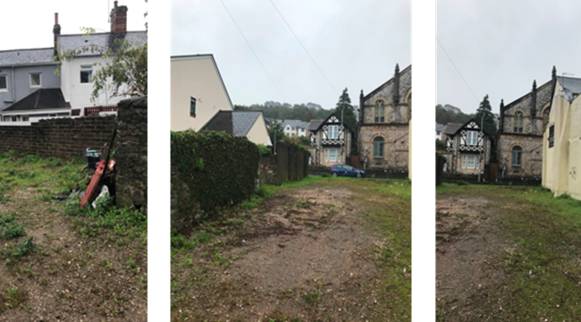 Three images of East Street derelict site