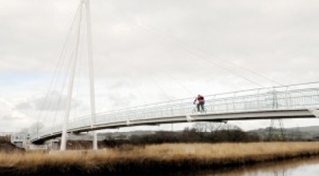 Teign Estuary Trail crossing over the river