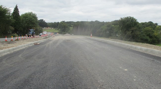 Recent widening work, A382. recent widening work on the A382.