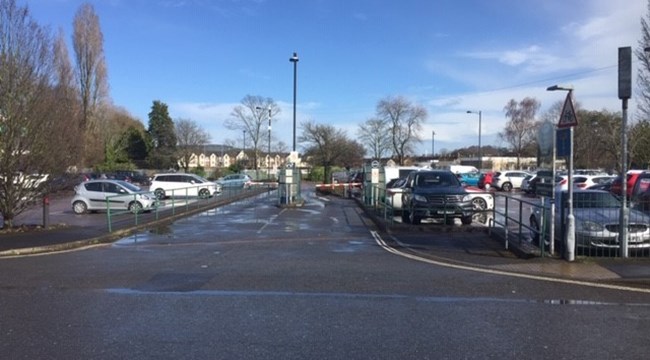 Cricketfield car park Cricketfield car park showing barriers
